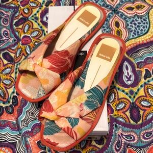 Dolce Vita Red and Pink Sandals with Artistic Design